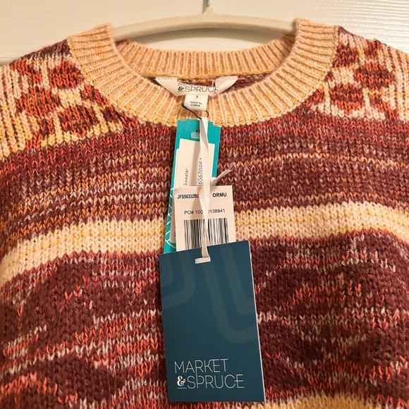 Market & Spruce Aly Crewneck Cropped Sweater - Picture 3 of 4